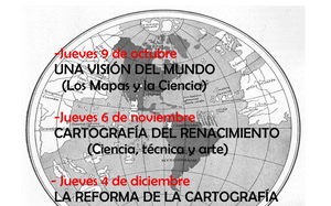 Cartel Los mapas y la cartografía